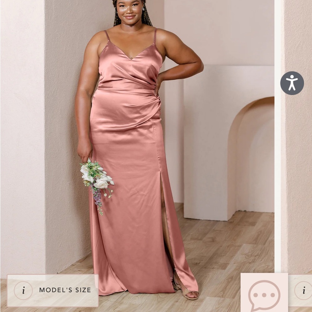 Brand new desert rose Rory satin dress